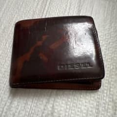 DIESEL 二つ折り財布 ブラウン レザー