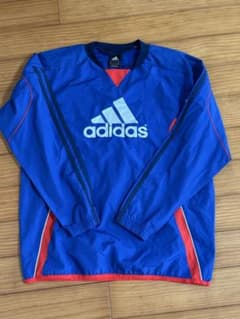 00s y2k adidas 長袖 ピステ・ウィンドブレーカー 青/赤 - メルカリ