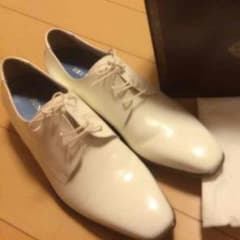 新郎さん結婚式セット☆BENIR白の革靴、サスペンダー、手袋のサムネイル