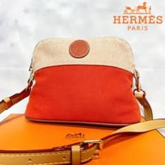 HERMES テラコッタ サマルカンド ボリードポーチPM 外観美品 正規品 