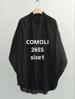 COMOLI khadiコットンコモリシャツ 26SS size1 ブラック - メルカリ