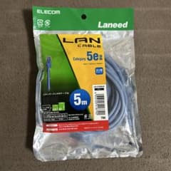 【値下げ】エレコム LANケーブル CAT5E 準拠 5m ブルー LD-CTNのサムネイル