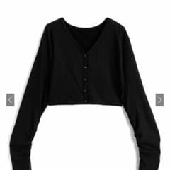 UVカット 長袖 カーディガン ブラックのサムネイル