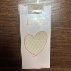ラメ入り　HUE ハイソックス レディース 22〜24cm ベージュ　透け感