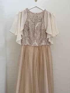 【AIMER エメ】オーナメント刺繍レースドレス ピンクベージュ/ボレロセットのサムネイル