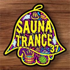 【新】サウナ ステッカー SAUNA TRANCE ネオン 防水 サウナハットのサムネイル
