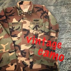 vintage カモフラ シャツ 迷彩 ミリタリー 古着 AVIREX アルファのサムネイル