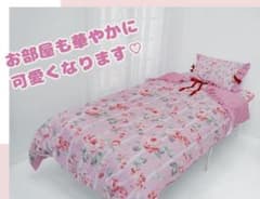 しまむら 青木美沙子 バラ柄 寝具3点セット 敷きパッド・布団カバー