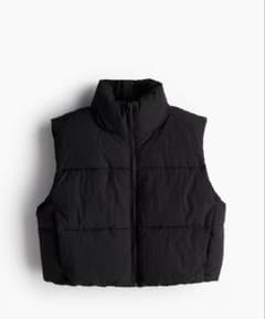 H＆M 黒キルティングダウンベスト
