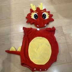 ハロウィン ベビー 赤いドラゴン コスチューム 6-9Mのサムネイル