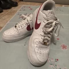 Nike Air Force 1 ホワイト/バーガンディ 27cmのサムネイル