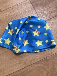 CHOCHOBOO 水泳帽 星柄 ブルーのサムネイル