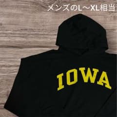 スウェット カレッジロゴ アイオワ大学 ホーキーズ 古着 パーカー 黒のサムネイル