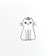 [1189] [흰 고양이의 그림] 오리지널 손으로 그린 ​​아날로그 일러스트 원화 자작 창작 아트 작품
