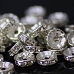 ロンデル シルバー 平型 6mm 20個入り ハンドメイド アクセ まとめ売りのサムネイル