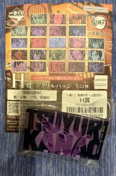 鬼滅の刃　1番くじ H賞 アクリルバッジ　栗花落カナヲのサムネイル