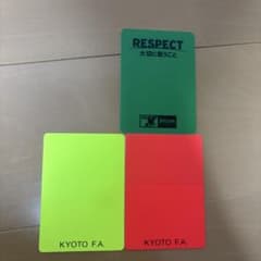 サッカー 審判用 カードセット グリーン レッド イエローのサムネイル