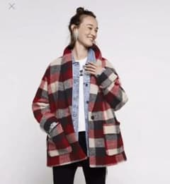 再値下げZARA チェック　ウールジャケットチェスターコートのサムネイル