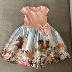 H&M 馬プリント ドレス 122/128