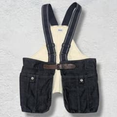 レア美品】LEE デニム フィッシング タックルベスト 本革ベルト仕様