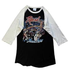 90s USA製 ONEITA RUSH ラグラン Tシャツ M 黒 白 7分袖 - メルカリ
