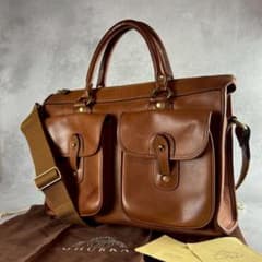 美品！GhurkaグルカNo.5エグザミナーレザービジネスバッグショルダー