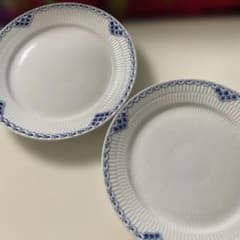 ロイヤルコペンハーゲンディナー皿ハーフレース 2枚 24.8×3 デンマーク