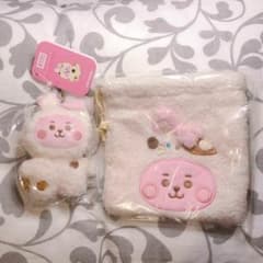 BT21 Little Friends COOKY 마스코트 & 건착 세트