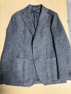 美品⭐︎タリアトーレ TAGLIATORE ブークレジャケット グレー 48のサムネイル
