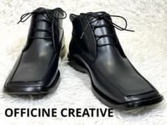 オフィチーネクリエイティブ チャッカブーツ 黒 イタリア製 - メルカリ