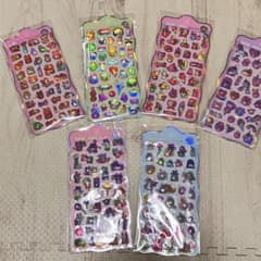 【お得】キャンディシール　ぷくぷくシール　6枚セット　オーロラ　レインボーのサムネイル
