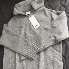 AZUL BY MOUSSY ハーフジップニット グレーのサムネイル