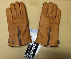 未使用 Schott レザーグローブ ワンスター キャメル ボア 手袋 バイカーのサムネイル