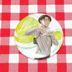進撃の巨人 リヴァイ アニメガ 調査兵団出撃準備中 缶バッジ - メルカリ