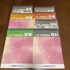 早稲田アカデミー 小6 冬期講習会テキスト 理科・社会 中学受験 - メルカリ