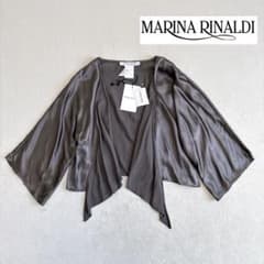 MARINA RINALDI マリナリナルディ シルクメタルブラウス 光沢 25