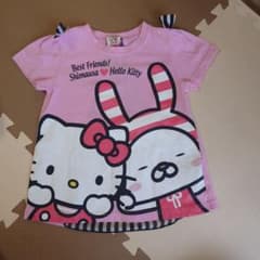 Hello Kitty シマウサ Tシャツ ピンクのサムネイル