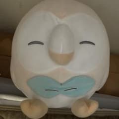 모크로 봉제 인형 큰 흰색 · 하늘색