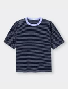 GU/リンガービッグTシャツ/ボーダーのサムネイル