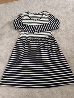PETIT BATEAU プチバトー ボーダーワンピース XXSのサムネイル