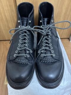 foot the coacher レースアップブーツ ブラックのサムネイル