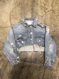 【ZARA】TRFデニム クロップドジャケットのサムネイル