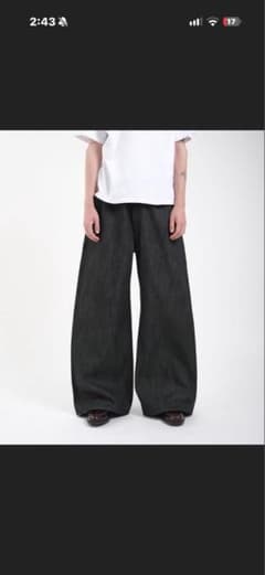 Regen Glanz セルビッチバギーデニムパンツ ブラック XSのサムネイル
