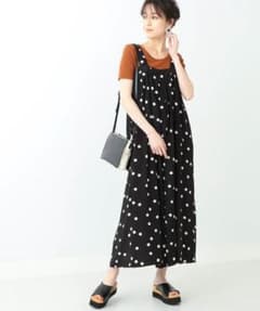 Ray BEAMS　ドットサロペット デシンワイドサロペットのサムネイル