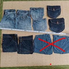 ④5　のんママ様専用　デニム　ポケット　10枚セット　リメイク　ハギレのサムネイル