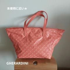 美品△ GHERARDINI △ゲラルディーニ ソフティ トートバッグ ピンク 