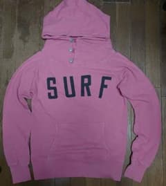 キャピタルKAPITAL廃盤SURFロゴ長袖スウェットパーカー3/Lピンク美品 