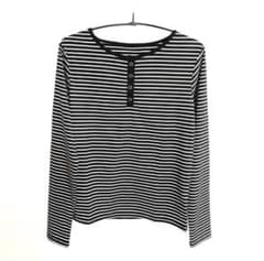 しまむら ヘンリーネック ボーダー トップス カットソー Tシャツ 長袖のサムネイル