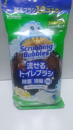 スクラビングバブル 流せるトイレブラシ ホワイトブロッサム 12個入のサムネイル