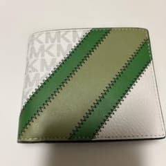 MICHAEL KORS 二つ折り財布 ホワイト グリーン - メルカリ